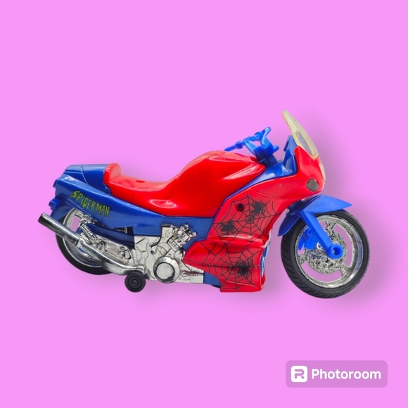 Vintage 1997 Marvel Spider-Man Motorcycle Toy - Picture 1 of 8